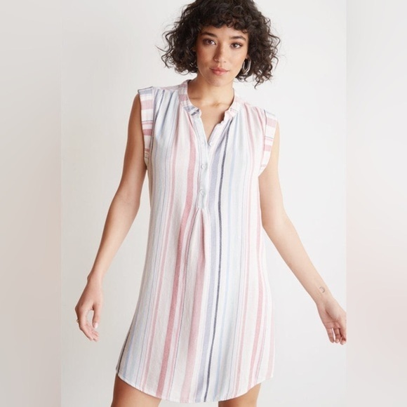 Anthropologie Dress Womens XS Cloth&Stone Stripe Sleeveless Lightweight Spring - Picture 1 of 12